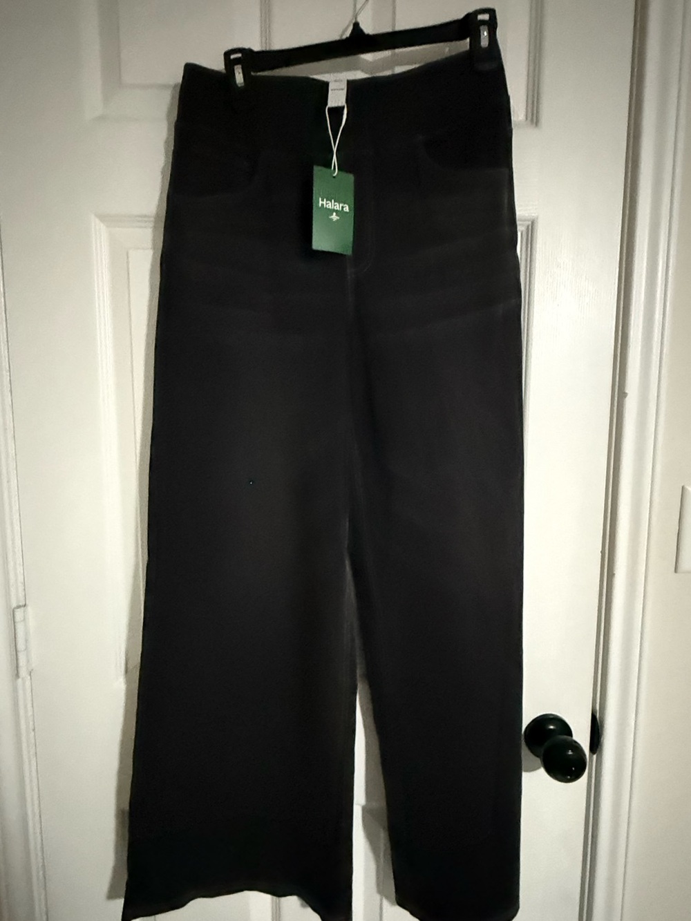 HALARA Black Wide-Leg High-Rise Jeans